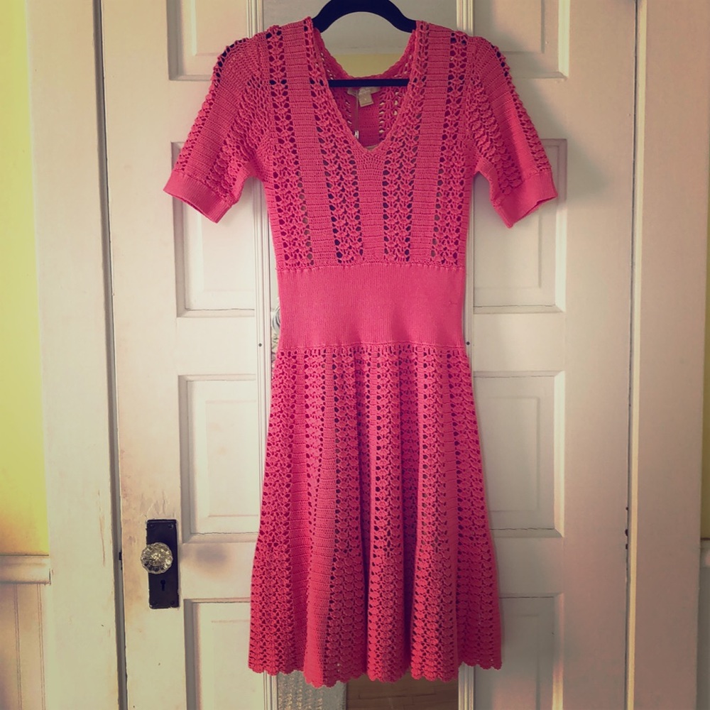 Michael Kors Collection Hand-Crochet Knit Dress